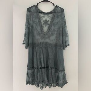 Elegant Lace Cover-Up in Eucalyptus